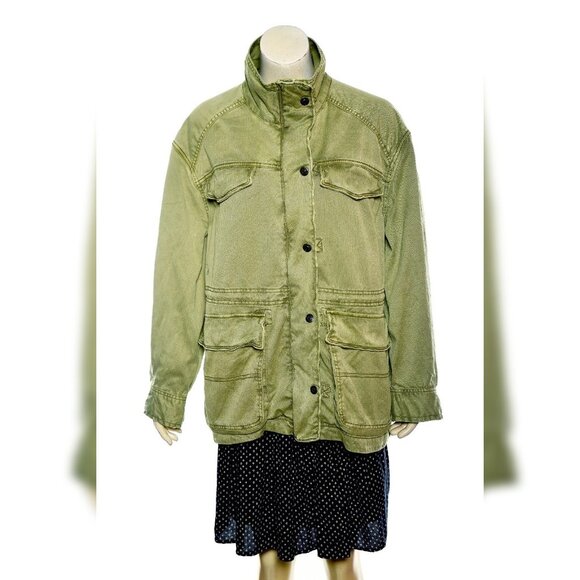 Free People We The Free Arya Utility Jacket M 8 Women's Oversized Green 44963 - Picture 3 of 5